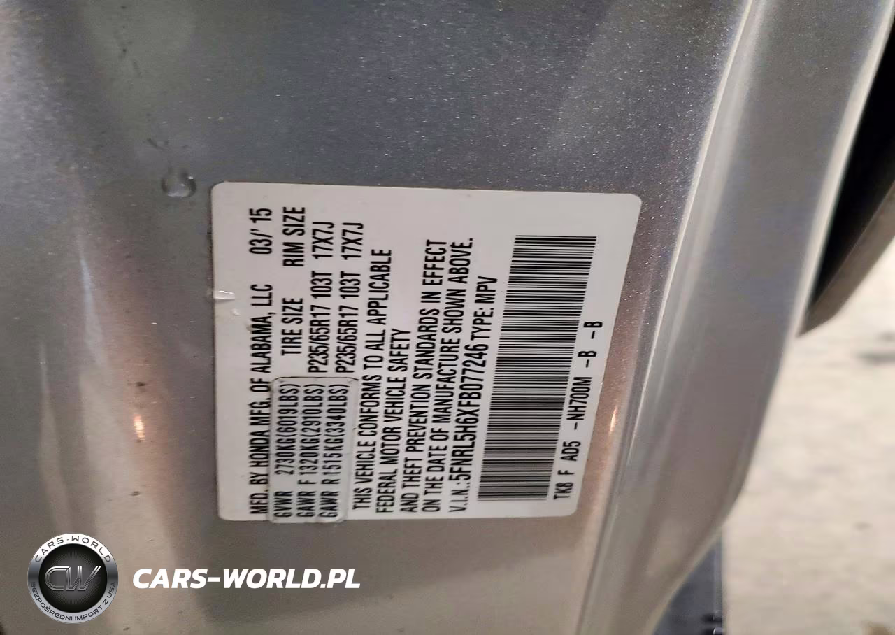 2015 Honda Odyssey Ex-L VIN:5FNRL5H6XFB077246 - 13