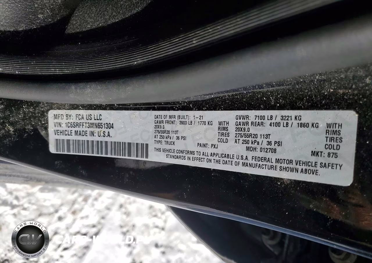 2021 Ram 1500 Big Horn-Lone Star VIN:1C6SRFFT3MN651304 - 12