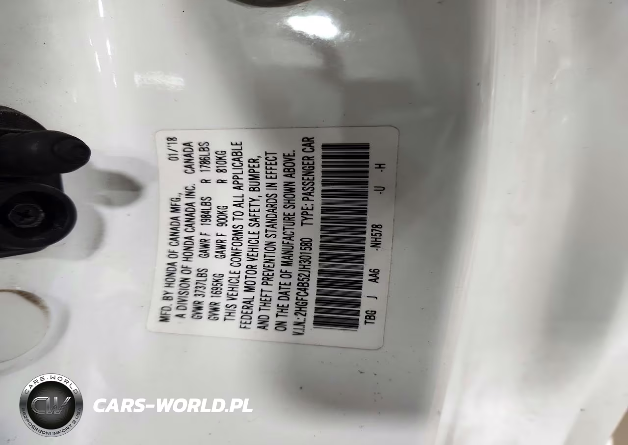 2018 Honda Civic Lx VIN:2HGFC4B52JH301580 - 12
