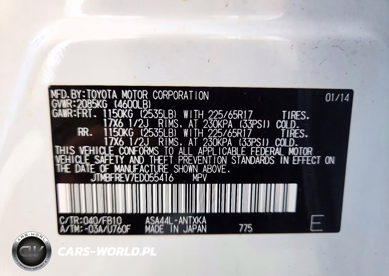 2014 Toyota Rav4 Le VIN:JTMBFREV7ED055416 - 13