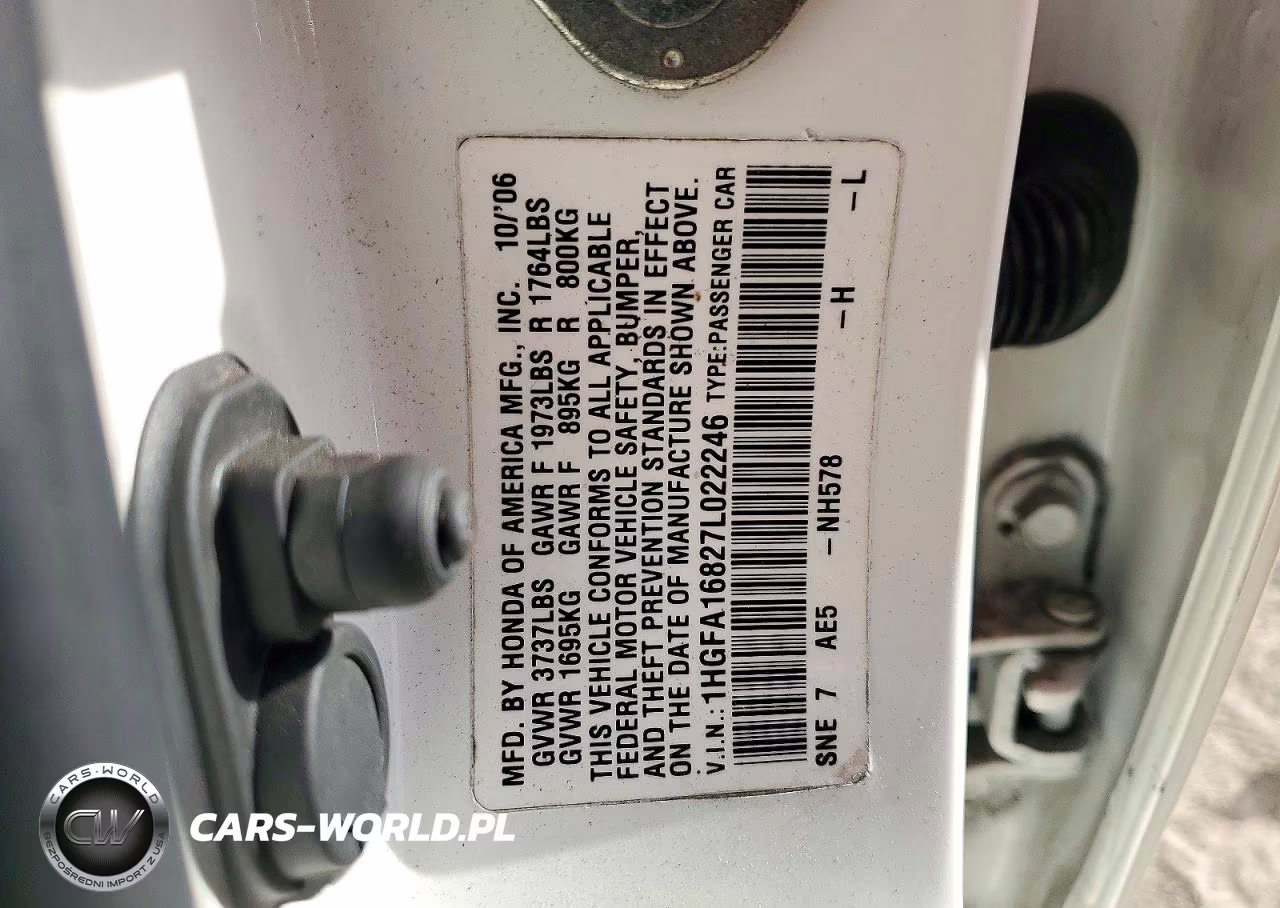 2007 Honda Civic Ex VIN:1HGFA16827L022246 - 12