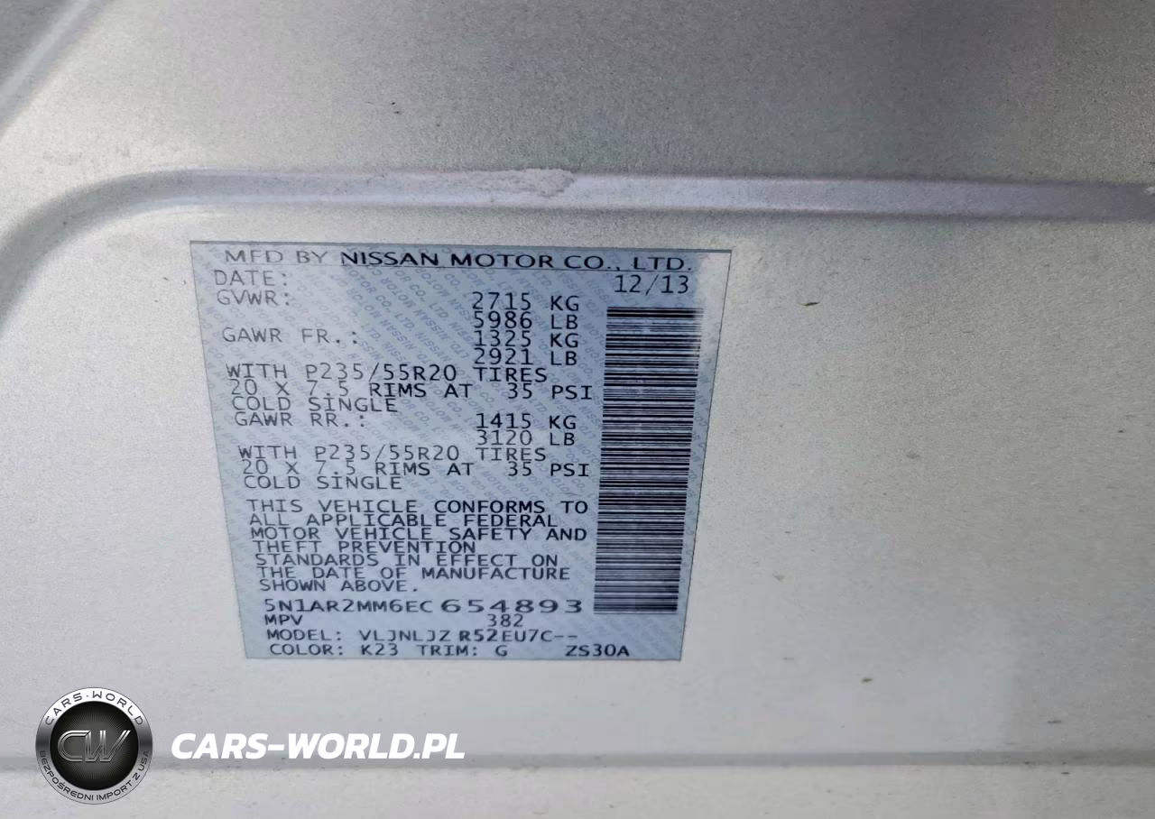 2014 Nissan Pathfinder S VIN:5N1AR2MM6EC654893 - 13