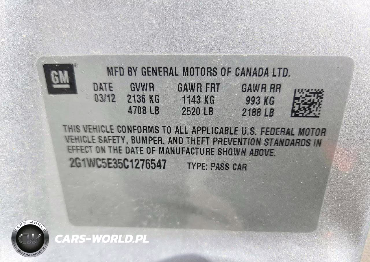 2012 Chevrolet Impala Ltz VIN:2G1WC5E35C1276547 - 13