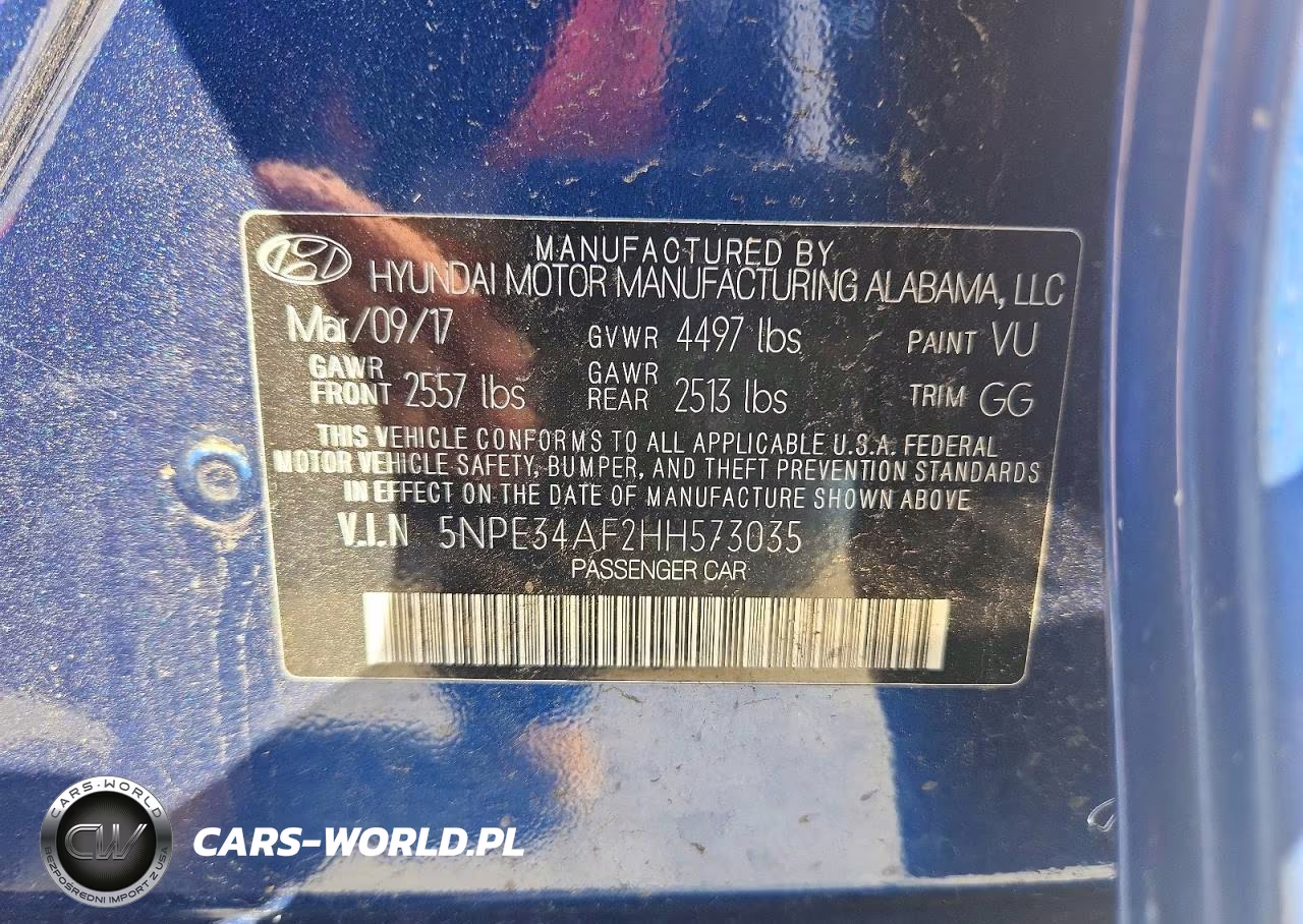 2017 Hyundai Sonata Sport VIN:5NPE34AF2HH573035 - 12