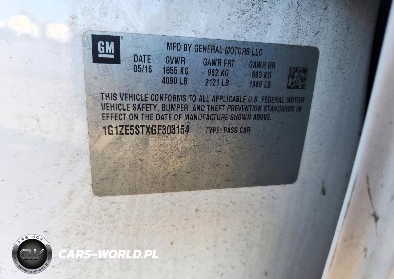2016 Chevrolet Malibu VIN:1G1ZE5STXGF303154 - 12