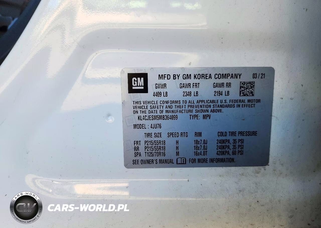2021 Buick Encore Preferred VIN:KL4CJESM5MB364099 - 13
