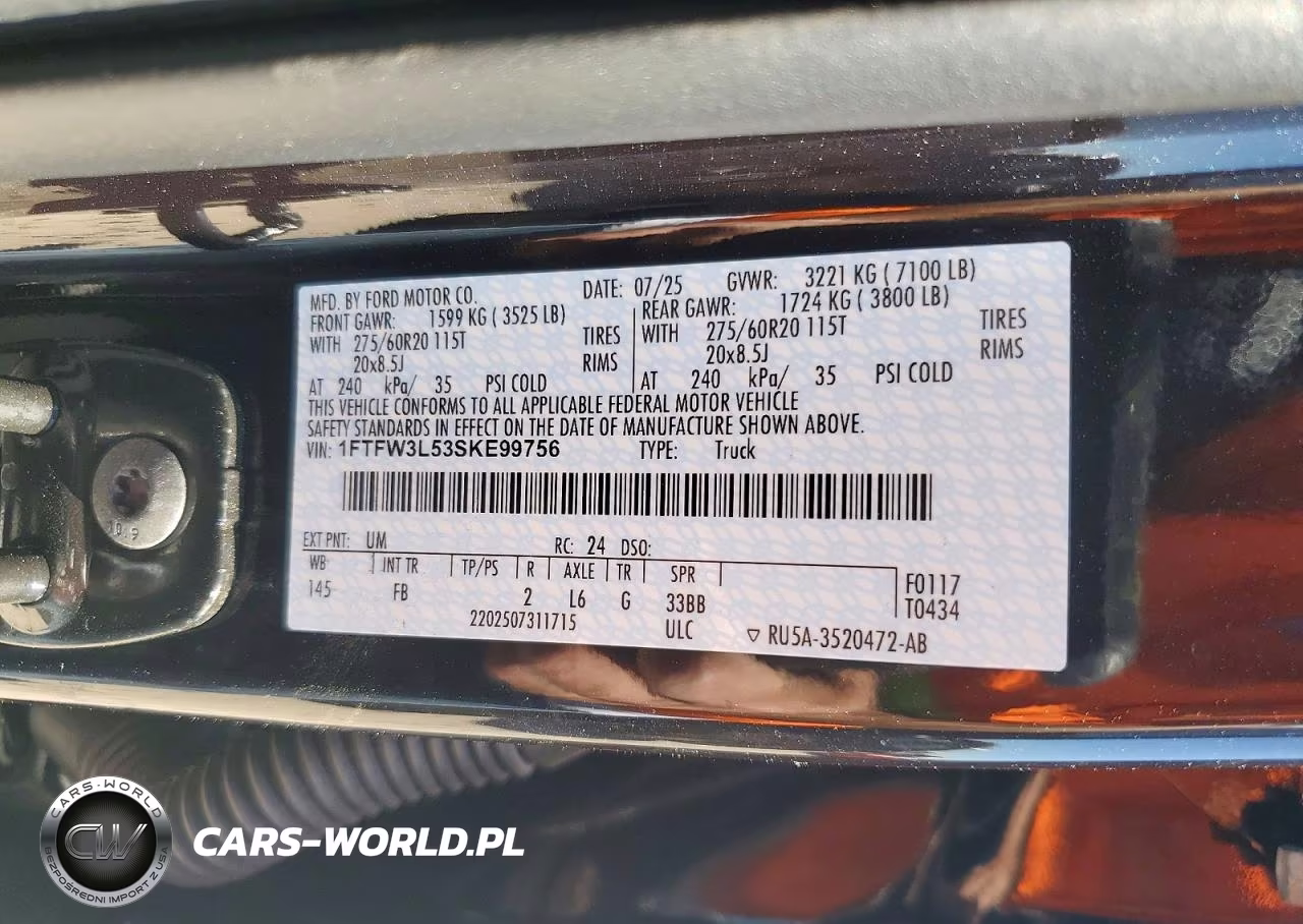 2025 Ford F150 Xlt VIN:1FTFW3L53SKE99756 - 12