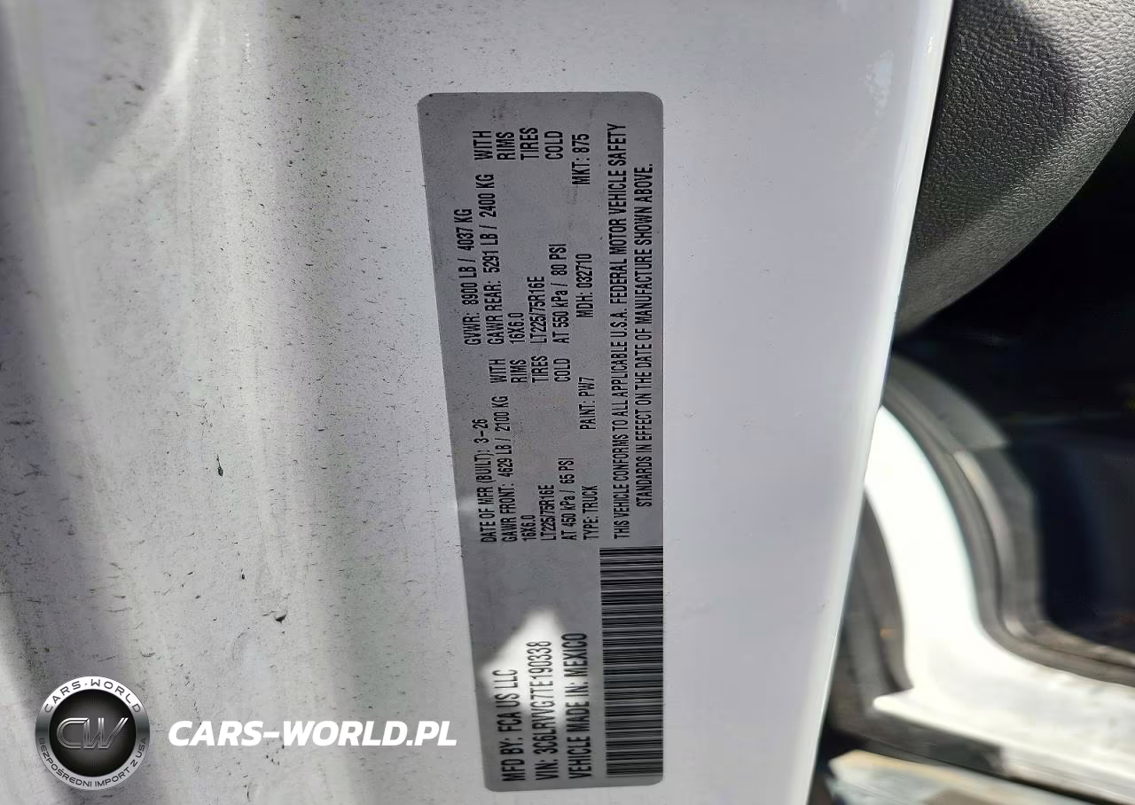 2026 Ram Promaster 2500 2500 Standard VIN:3C6LRVVG7TE190338 - 13