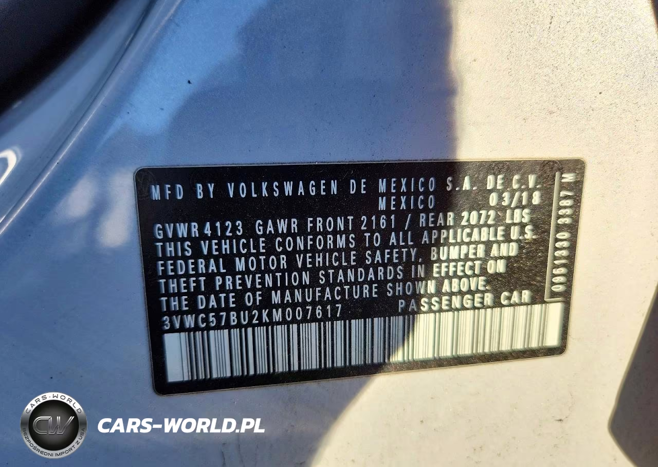 2019 Volkswagen Jetta S VIN:3VWC57BU2KM007617 - 13