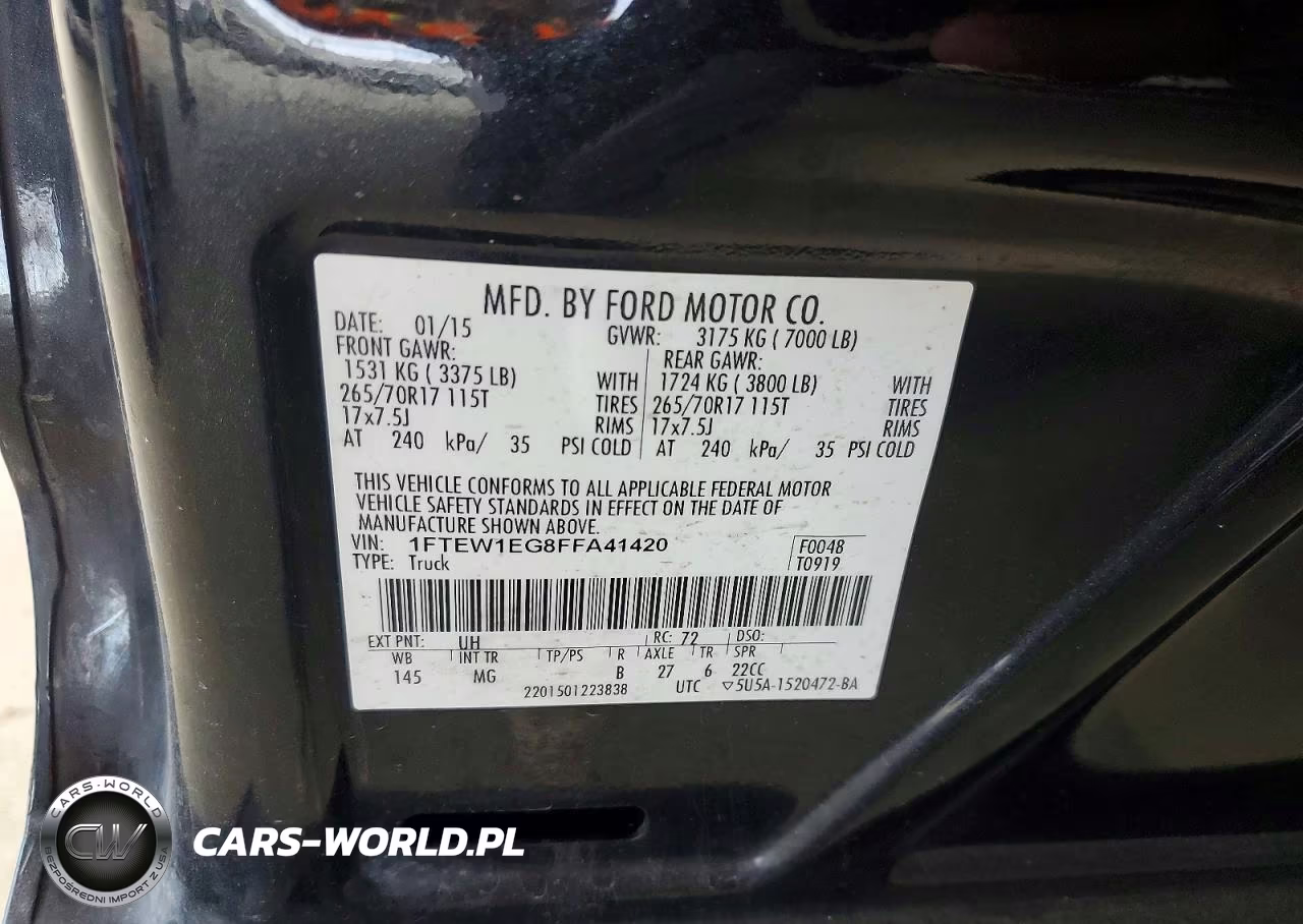 2015 Ford F150 Supercrew VIN:1FTEW1EG8FFA41420 - 12