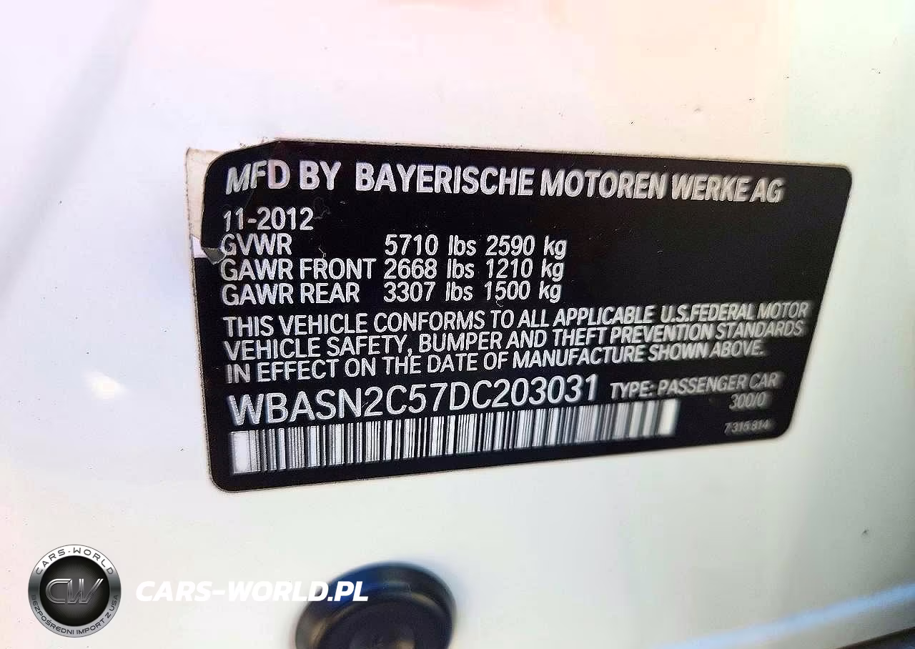 2013 BMW 535 Igt VIN:WBASN2C57DC203031 - 12