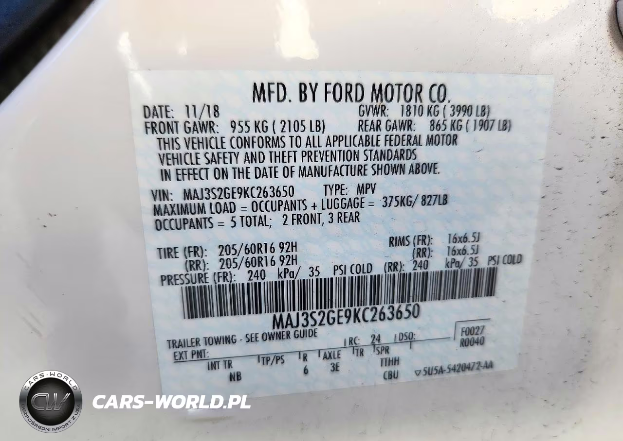 2019 Ford Ecosport Se VIN:MAJ3S2GE9KC263650 - 13