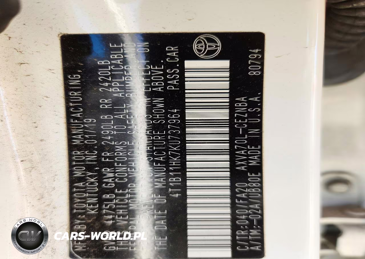 2019 Toyota Camry Le VIN:4T1B11HK7KU737964 - 12