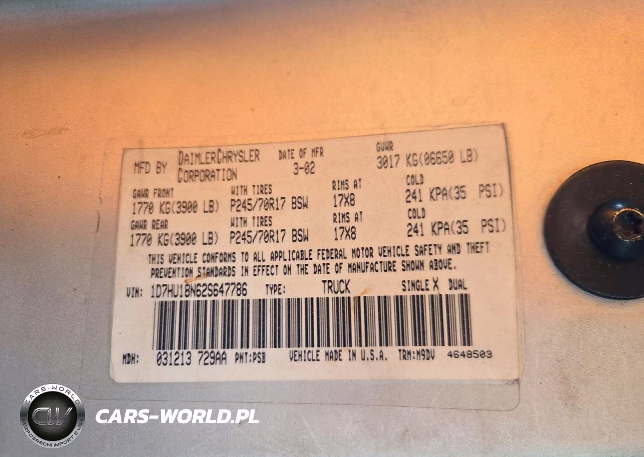 2002 Dodge Ram 1500 VIN:1D7HU18N62S647786 - 12