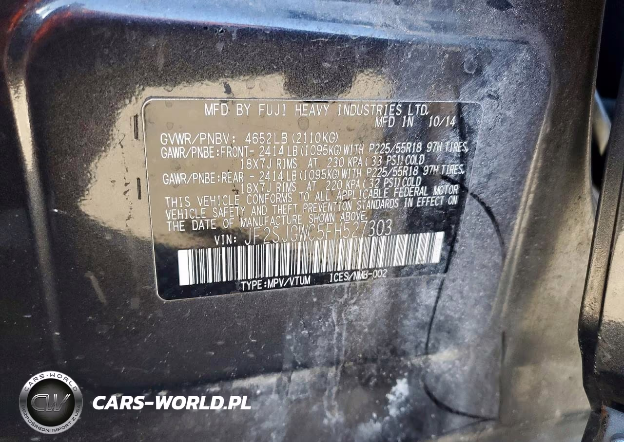 2015 Subaru Forester 2.0Xt Touring VIN:JF2SJGWC5FH527303 - 12