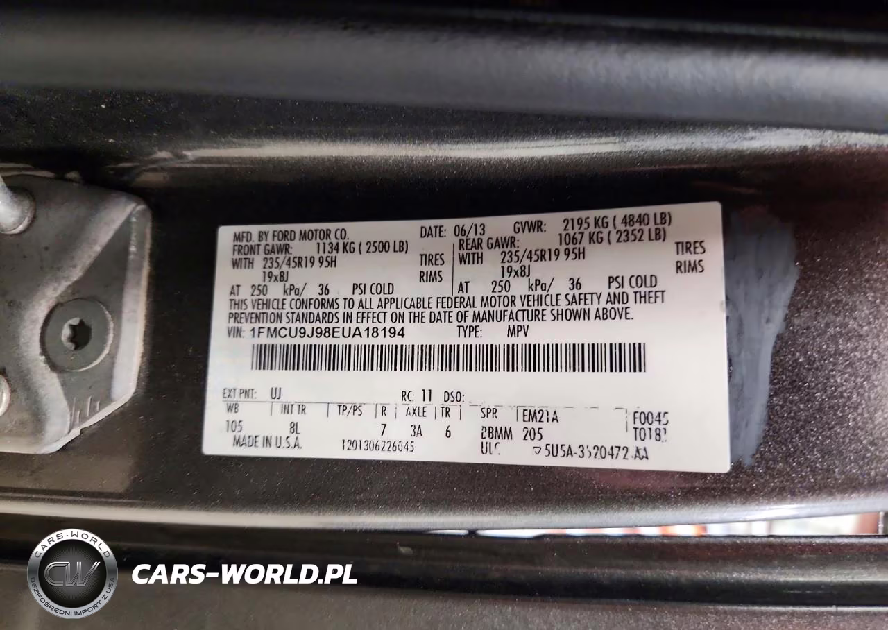 2014 Ford Escape Titanium VIN:1FMCU9J98EUA18194 - 13