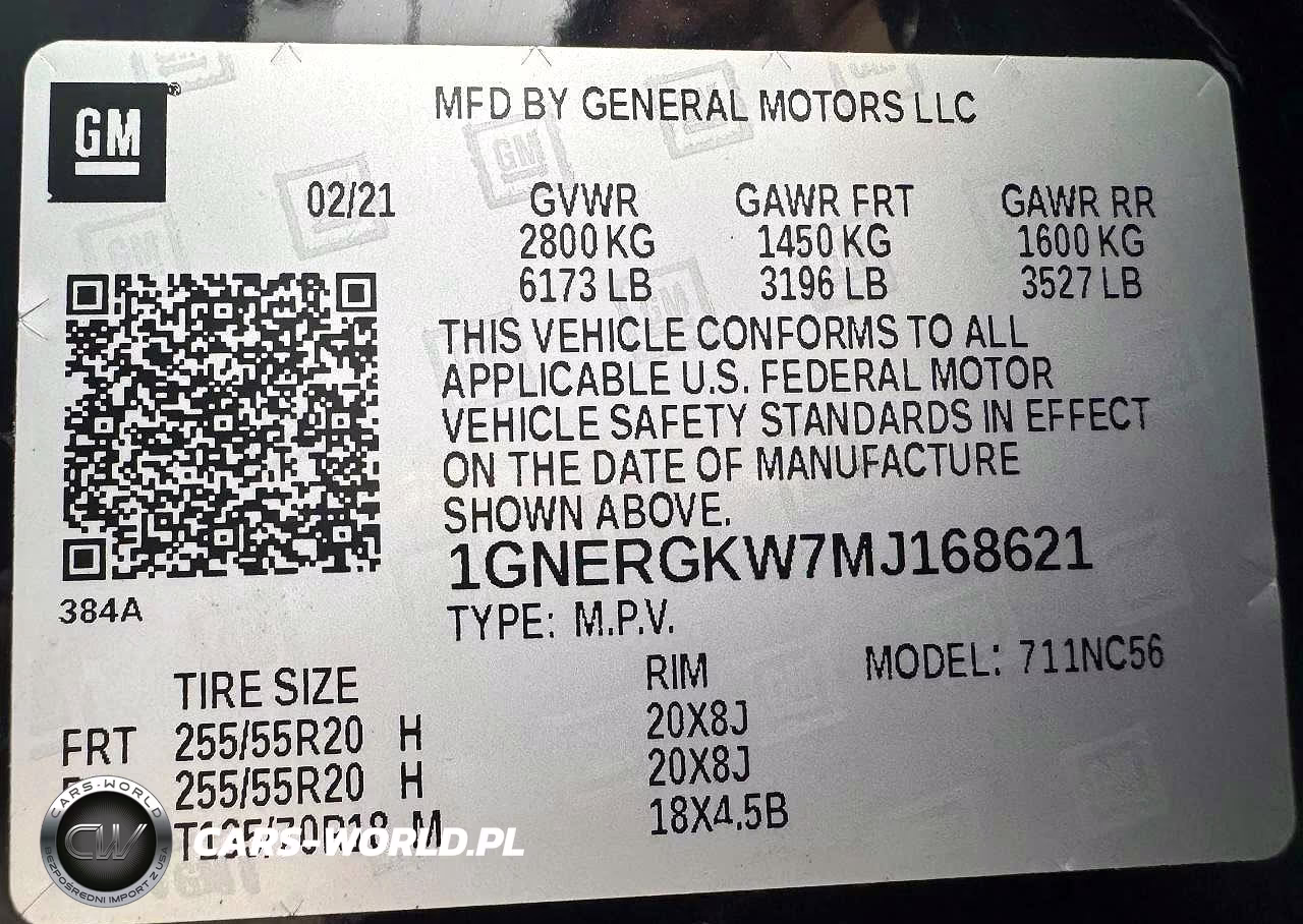 2021 Chevrolet Traverse Lt VIN:1GNERGKW7MJ168621 - 15