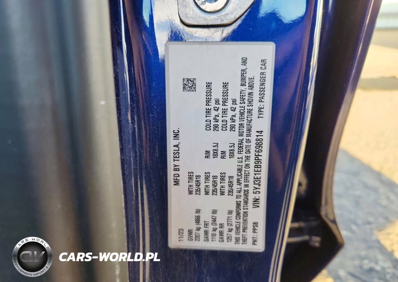 2023 Tesla Model 3 VIN:5YJ3E1EB9PF698814 - 13