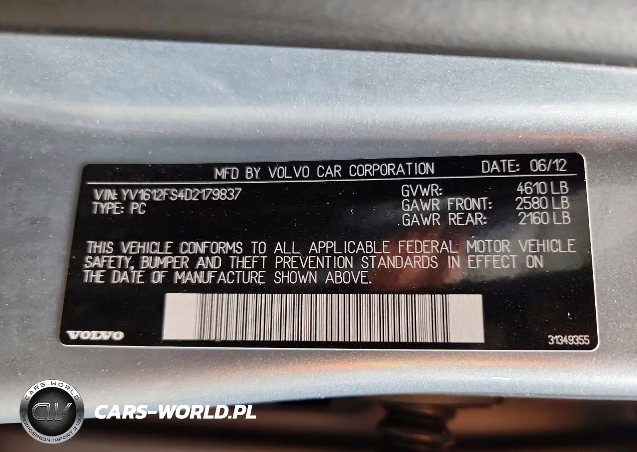 2013 Volvo S60 T5 VIN:YV1612FS4D2179837 - 12