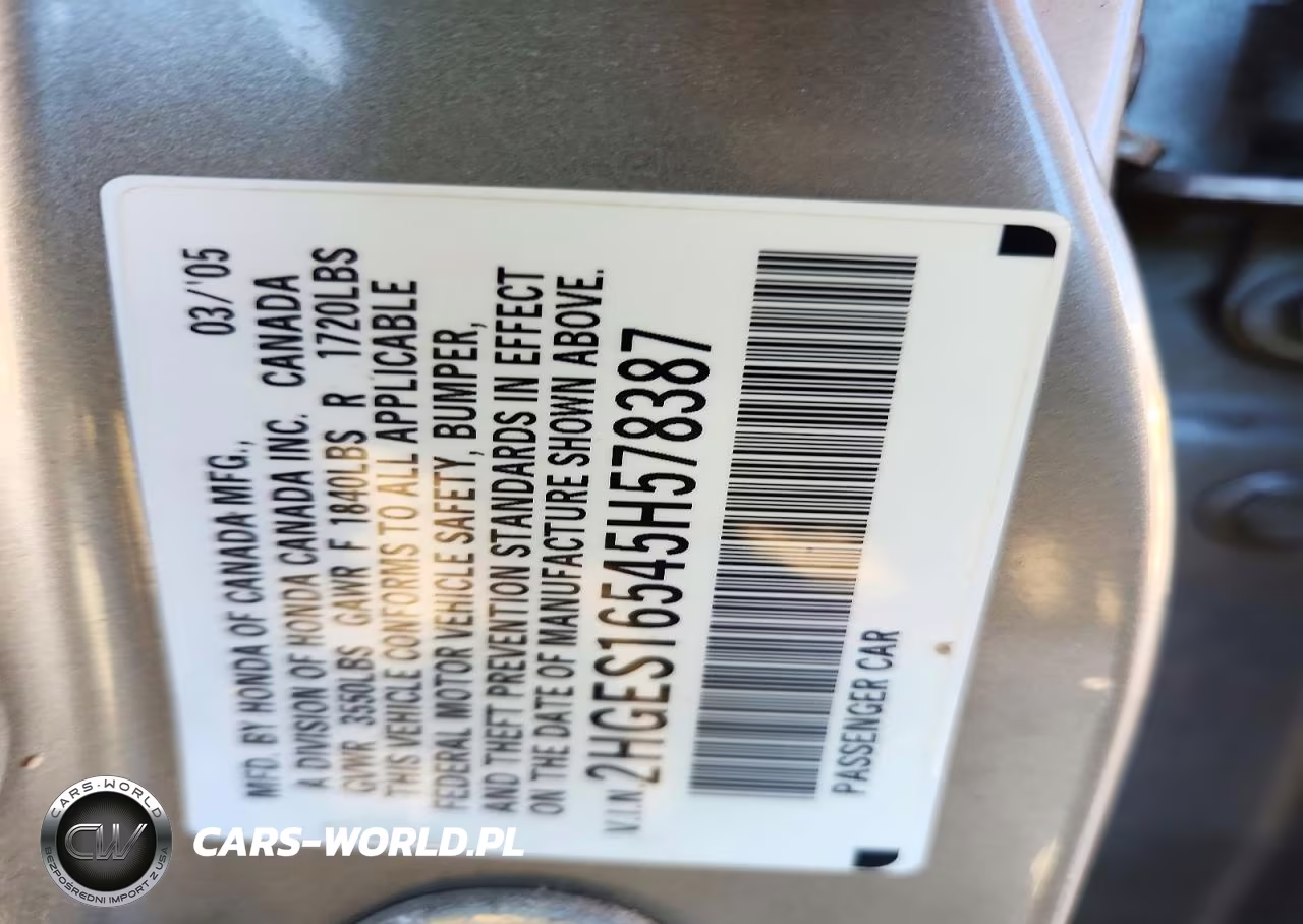 2005 Honda Civic Lx VIN:2HGES16545H578387 - 12
