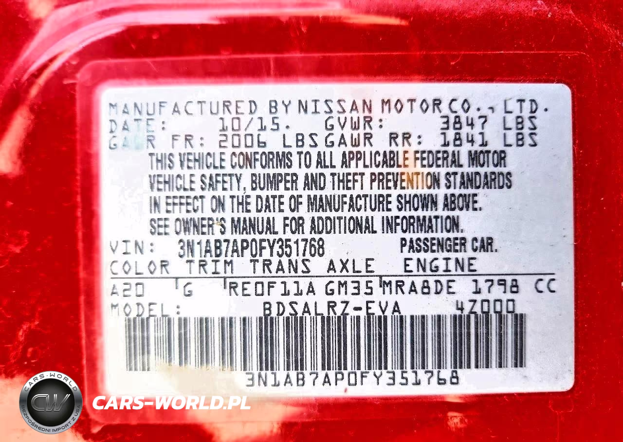 2015 Nissan Sentra Sr VIN:3N1AB7AP0FY351768 - 13