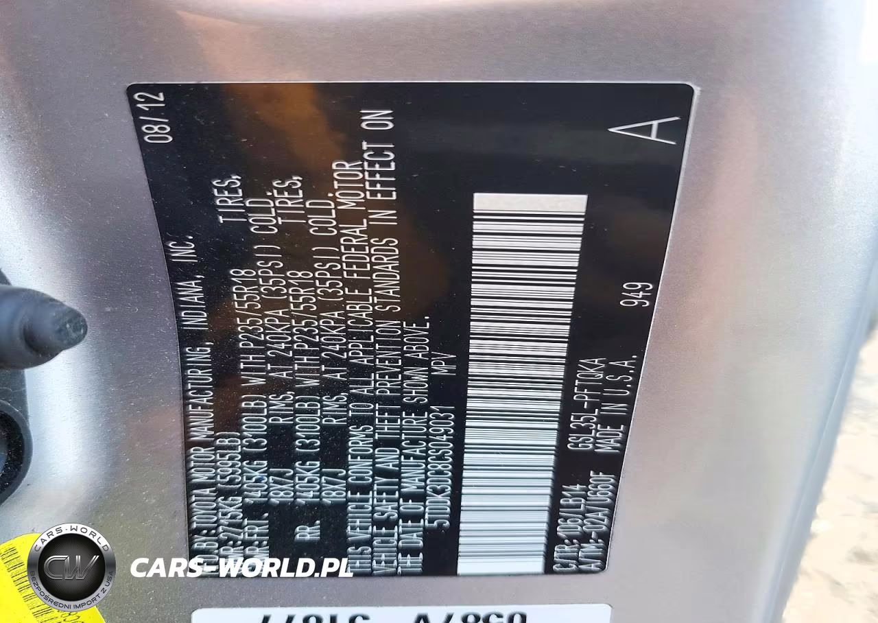 2012 Toyota Sienna Xle 7-Passenger VIN:5TDDK3DC8CS049031 - 13