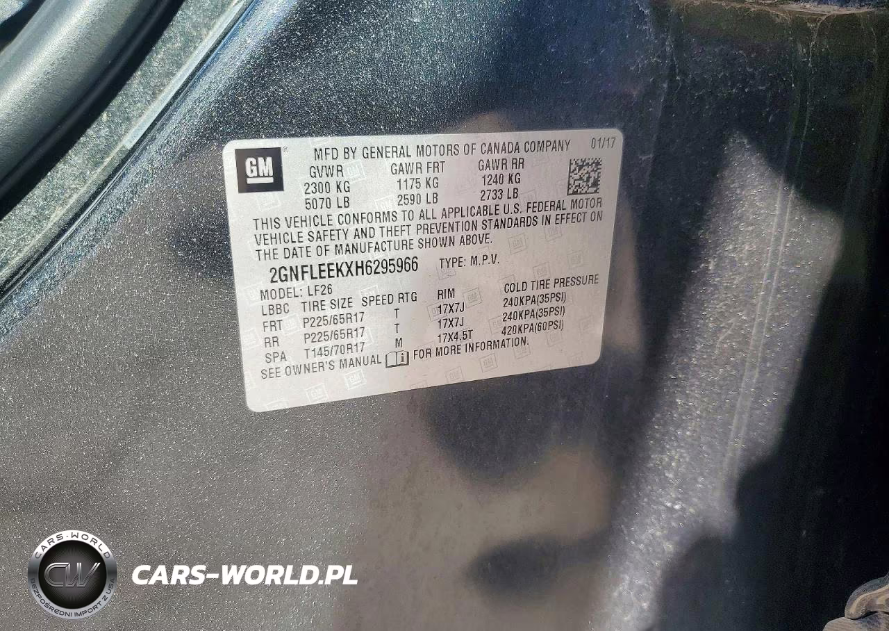 2017 Chevrolet Equinox VIN:2GNFLEEKXH6295966 - 13