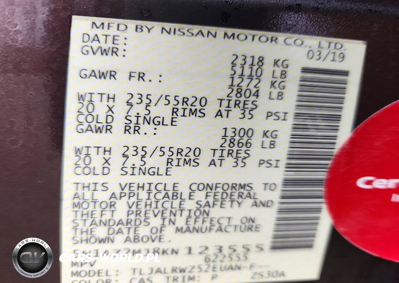 2019 Nissan Murano Sl VIN:5N1AZ2MJ8KN123555 - 13