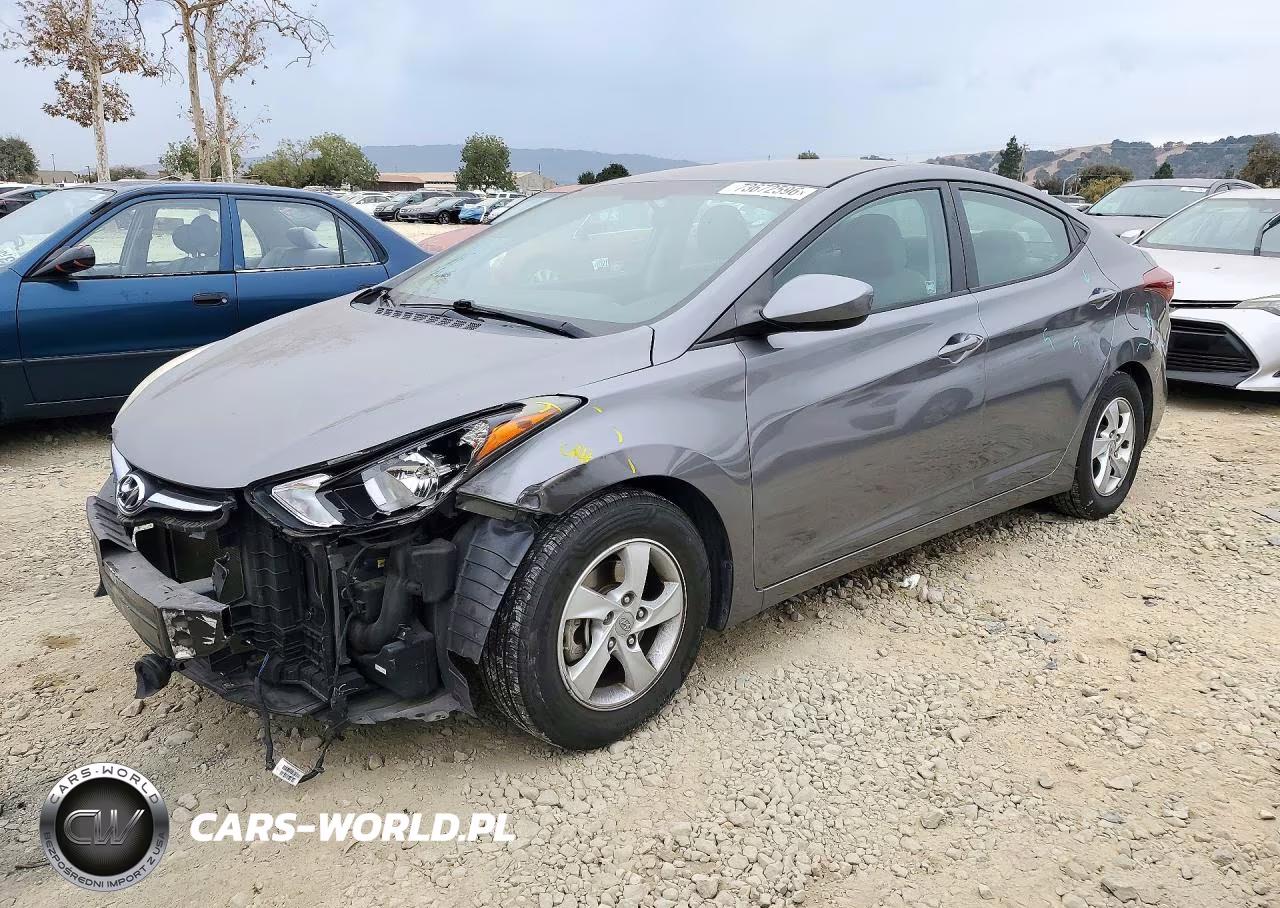 2014 Hyundai Elantra Se VIN:5NPDH4AE7EH505121 - 1
