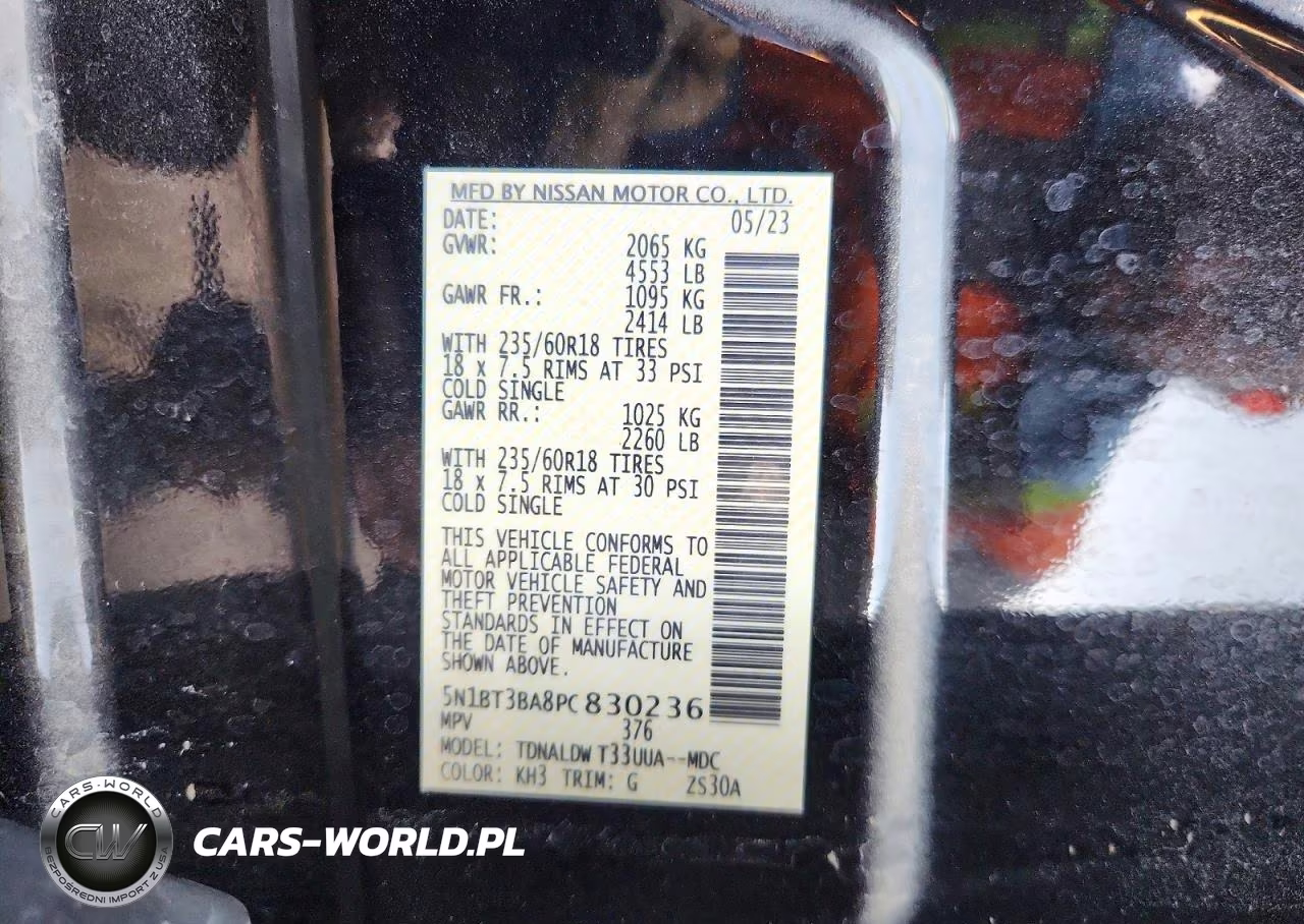 2023 Nissan Rogue Sv VIN:5N1BT3BA8PC830236 - 14