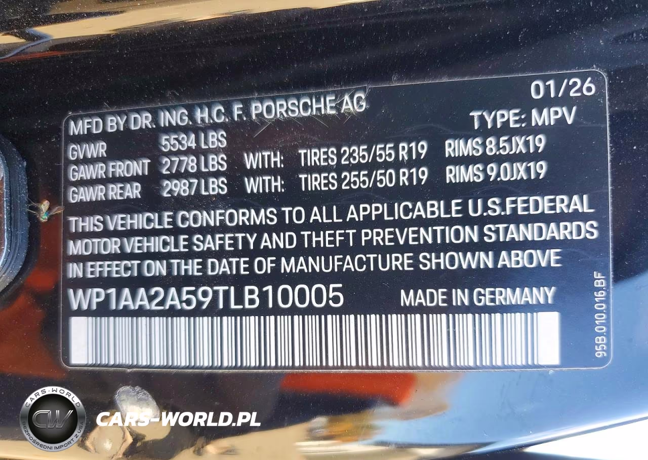 2026 Porsche Macan T VIN:WP1AA2A59TLB10005 - 14