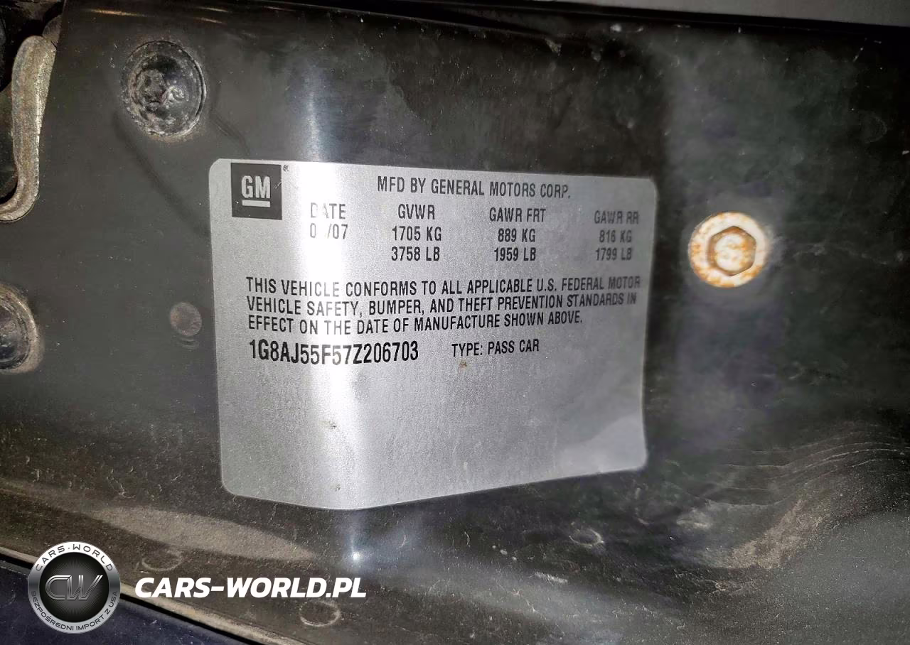 2007 Saturn Ion Level 2 VIN:1G8AJ55F57Z206703 - 12