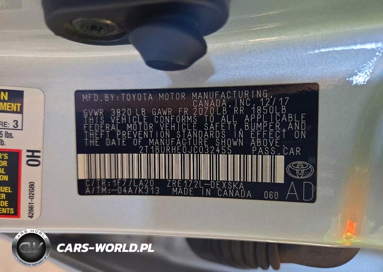 2018 Toyota Corolla Xse VIN:2T1BURHE0JC032455 - 12