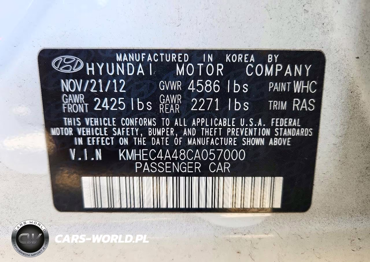2012 Hyundai Sonata Hybrid VIN:KMHEC4A48CA057000 - 12