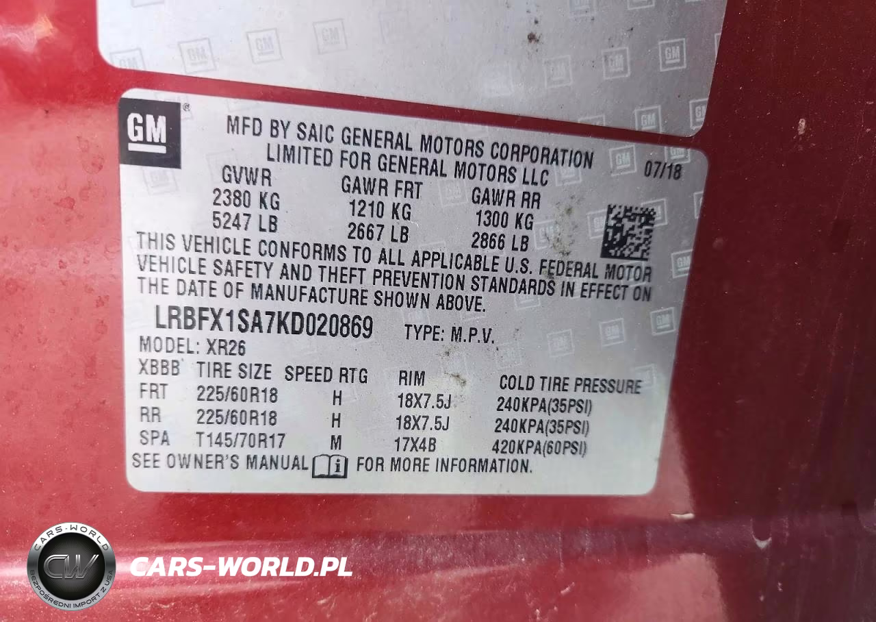 2019 Buick Envision Preferred VIN:LRBFX1SA7KD020869 - 13
