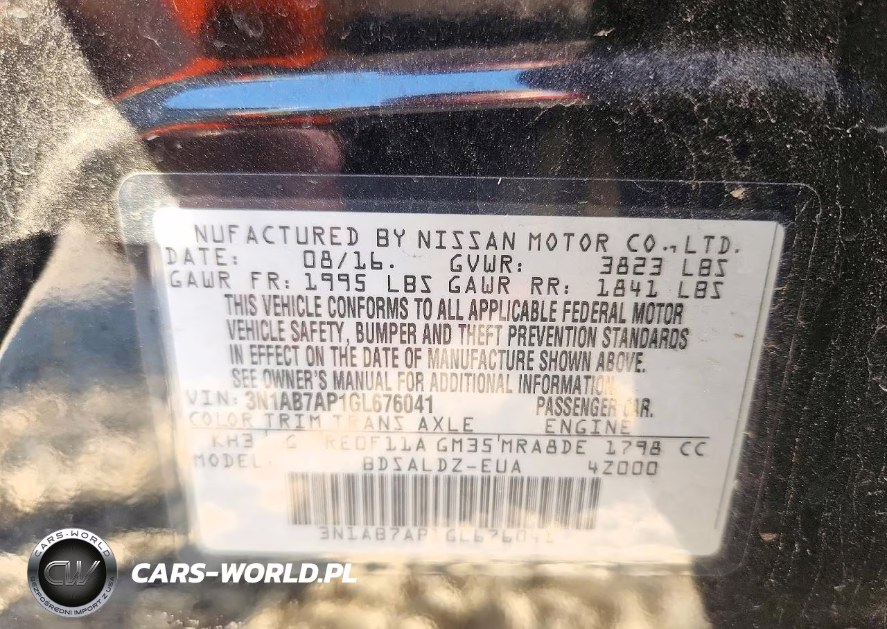 2016 Nissan Sentra Sv VIN:3N1AB7AP1GL676041 - 12