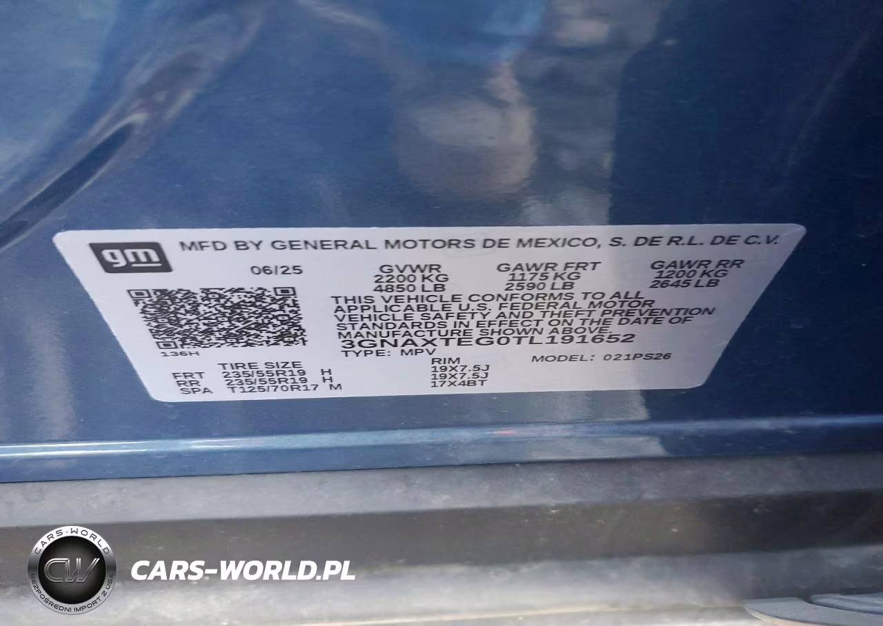 2026 Chevrolet Equinox Rs VIN:3GNAXTEG0TL191652 - 13
