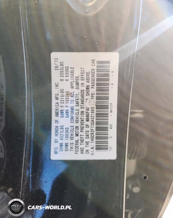 2016 Honda Accord Ex VIN:1HGCR2F73GA021885 - 13