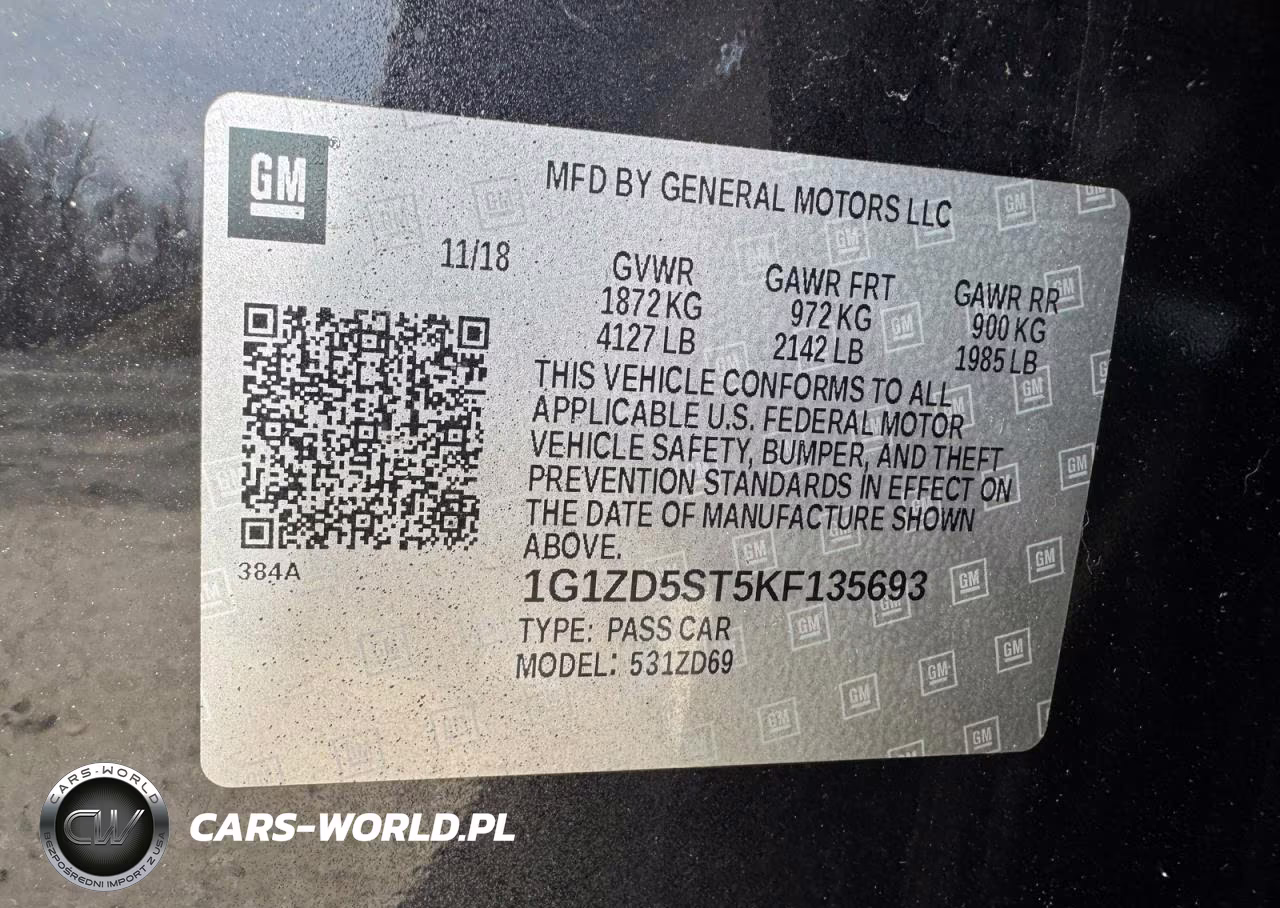 2019 Chevrolet Malibu Lt VIN:1G1ZD5ST5KF135693 - 10