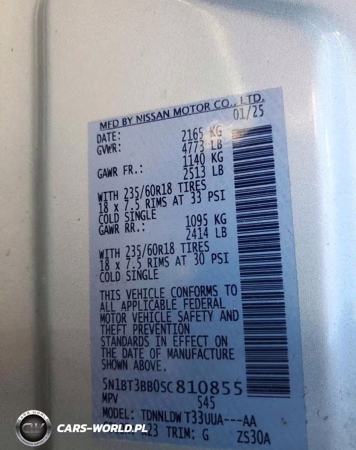 2025 Nissan Rogue Sv VIN:5N1BT3BB0SC810855 - 13