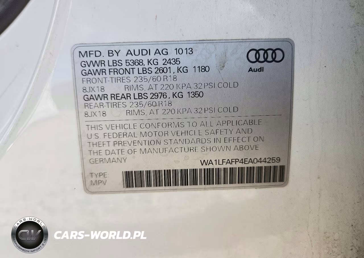 2014 Audi Q5 Premium Plus VIN:WA1LFAFP4EA044259 - 13