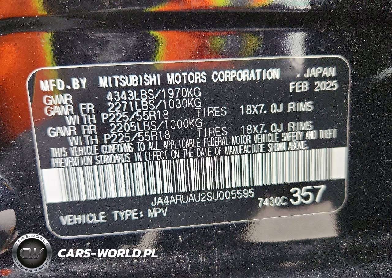 2025 Mitsubishi Outlander Sport S VIN:JA4ARUAU2SU005595 - 12