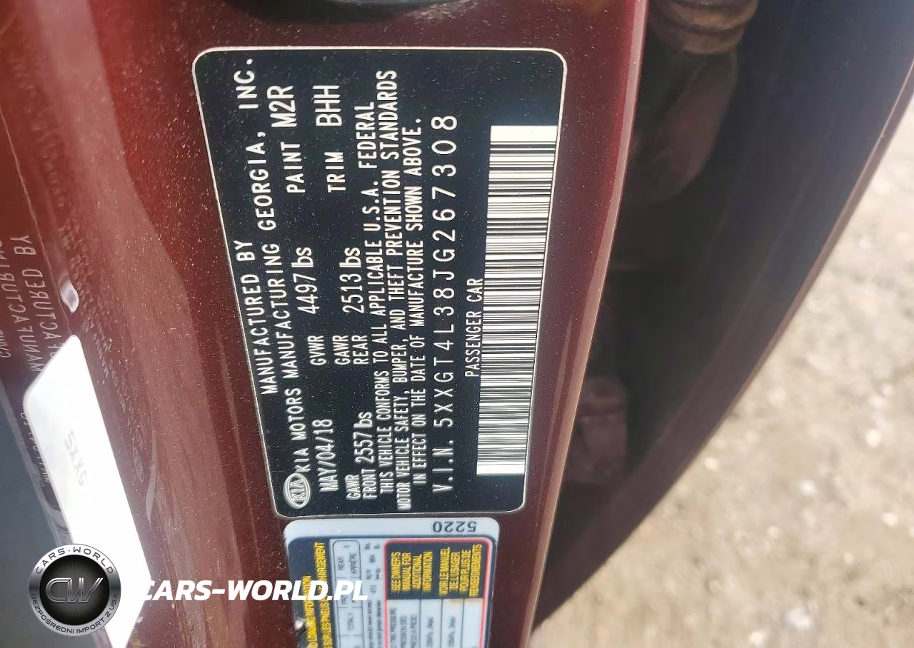2018 Kia Optima Lx VIN:5XXGT4L38JG267308 - 13