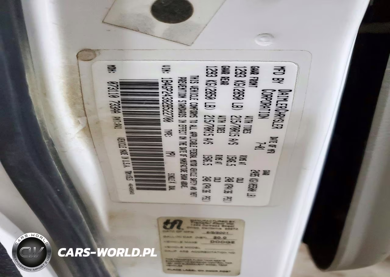 2002 Dodge Grand Caravan Se VIN:1B4GP24382B522700 - 13