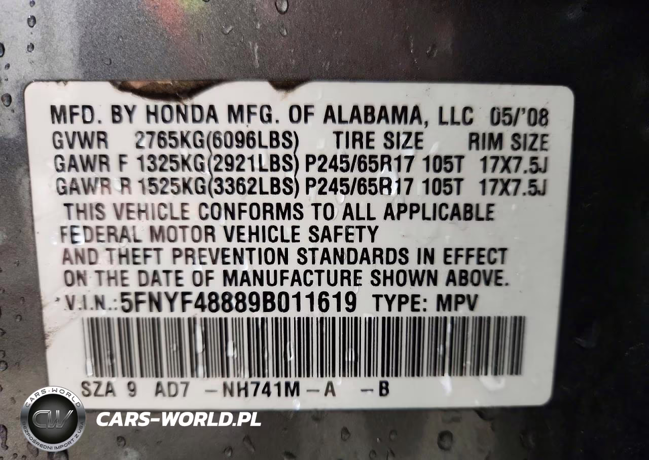 2009 Honda Pilot Touring VIN:5FNYF48889B011619 - 13