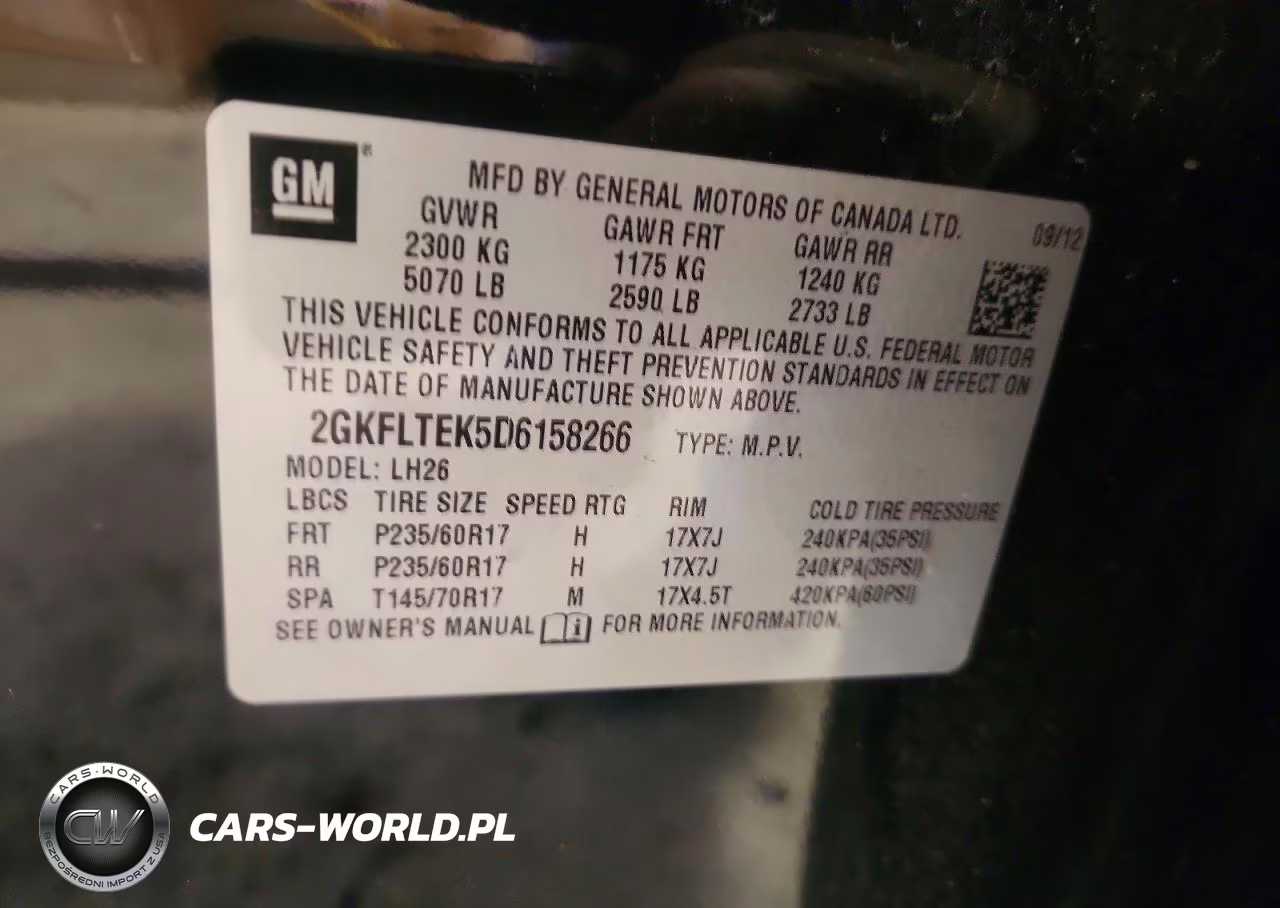 2013 GMC Terrain Sle VIN:2GKFLTEK5D6158266 - 12