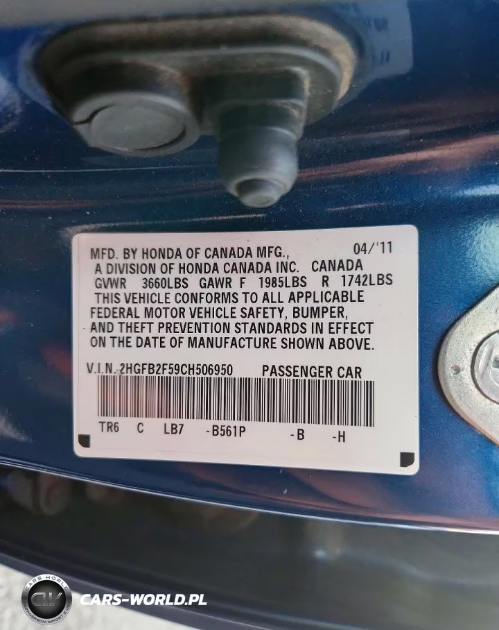 2012 Honda Civic Lx VIN:2HGFB2F59CH506950 - 13