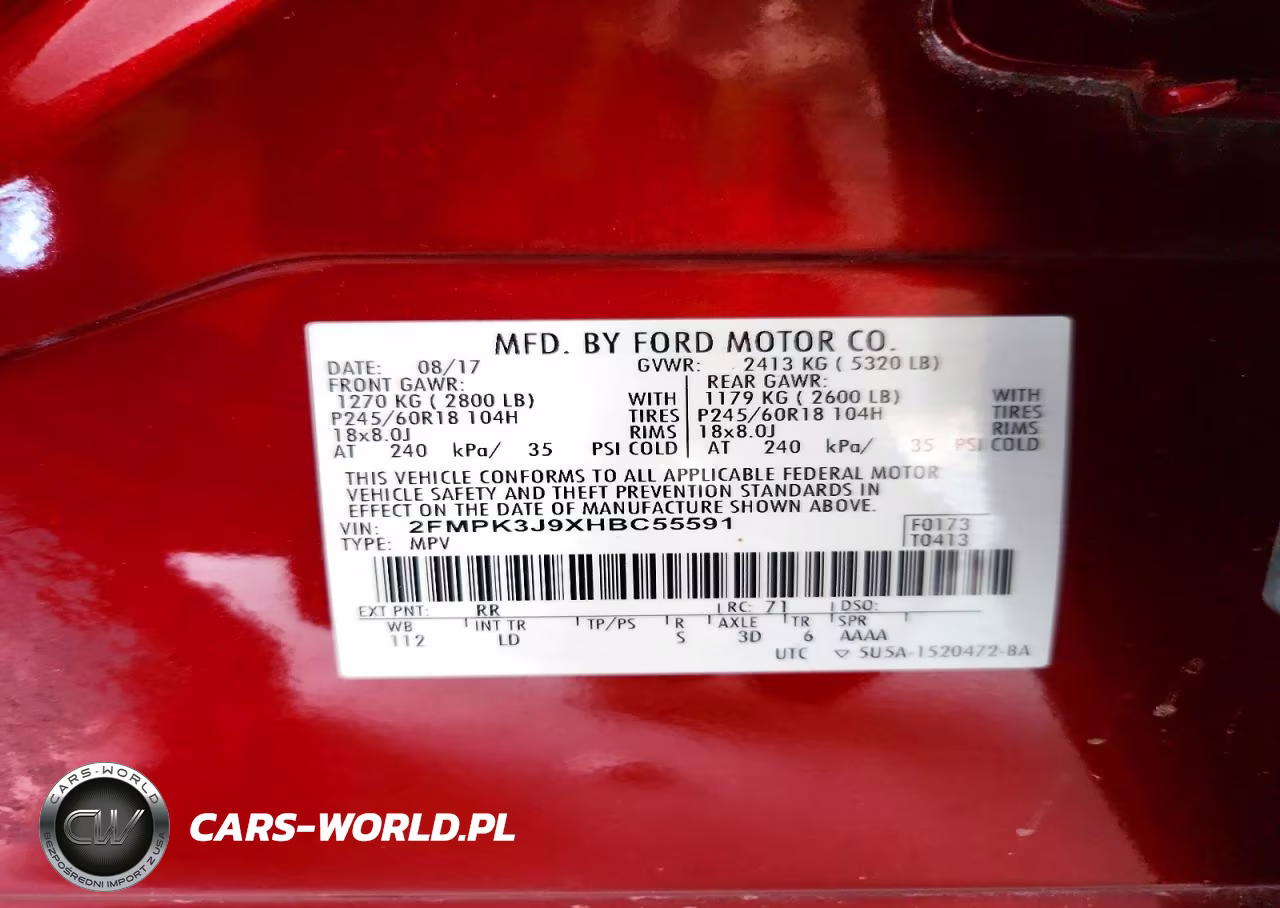 2017 Ford Edge Sel VIN:2FMPK3J9XHBC55591 - 12