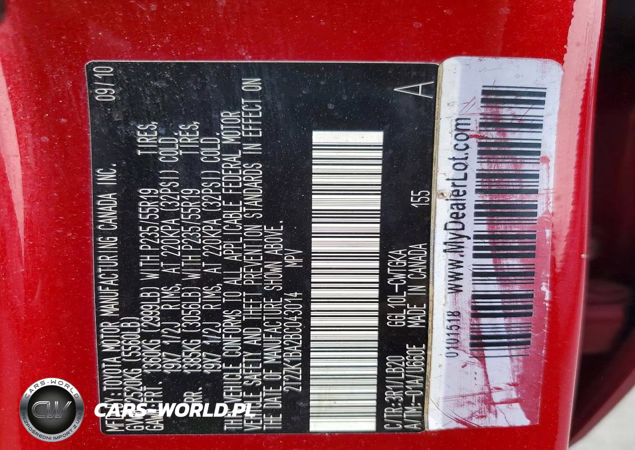 2011 Lexus Rx 350 VIN:2T2ZK1BA2BC043014 - 13