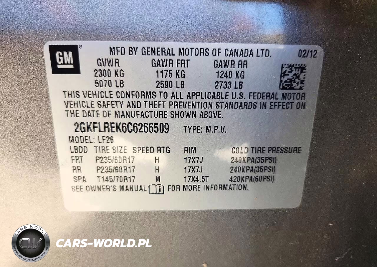 2012 GMC Terrain Sle VIN:2GKFLREK6C6266509 - 13